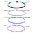 thumbnail image 1 of 4 pulseras ajustables para mujeres, accesorios de joyería para mujeres y adolescentes, buena suerte, 1 of 5