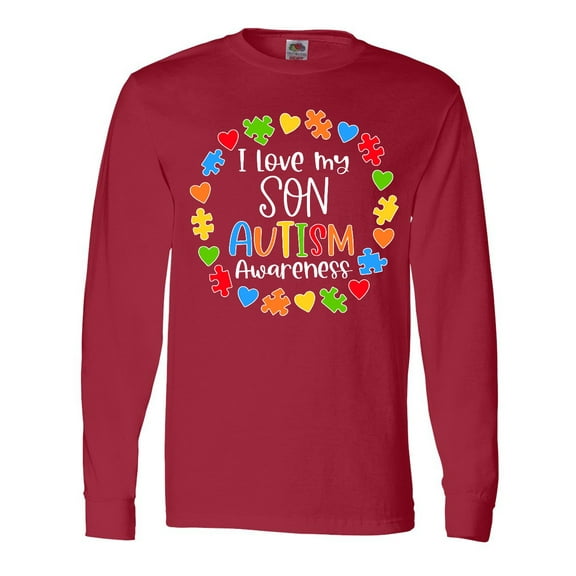 Inktastic I Love my Son Autism Awareness Long Sleeve T-Shirt