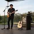 thumbnail image 2 of Yescom Universal Rectangular Electric Guitar Hard Case w/ Folding Guitar Floor Stand, 2 of 11