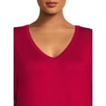 Terra & Sky Women's Plus Size V-Neck T-Shirt Midi Dress - Walmart.com