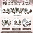 thumbnail image 2 of norband Metal Flower Wall Decor Vintage Spring Metal Flower Wrought Iron Scroll Sculpture 15.7''x3.7'' Farmhouse Leaf Wall Decor with Nails for Summer Bedroom Kitchen Indoor Outdoor(Silver Gray), 2 of 12