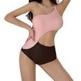 thumbnail image 3 of Women's One Shoulder Bathing Suit Cut Out One Piece Swimsuit - L, 3 of 7