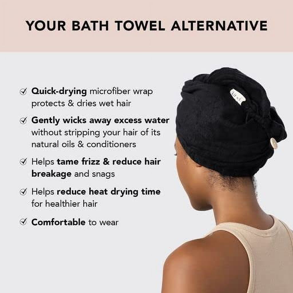 Kitsch Super Absorbent Microfiber Hair Towel Wrap, 1 Count