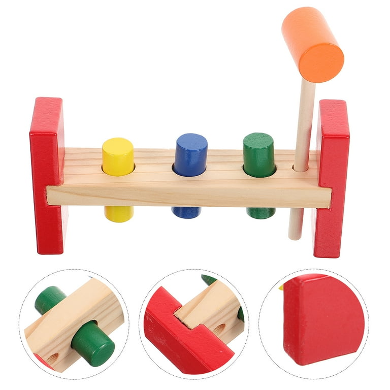 Hammer and top peg toy