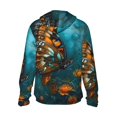 thumbnail image 2 of Picia Elegant Butterfly And Flowers Women's Men's UPF 50+ Sun Protection Hoodie Shirt Long Sleeve SPF Fishing Outdoor UV Hiking Lightweight Shirts-Large, 2 of 9