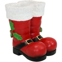 Sunnydaze 13 in Polyresin Santa Boots Christmas Decor Statue
