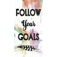 thumbnail image 2 of OnRei 18x32 White Modern Wood Framed Museum Art Print Titled - Follow Your Goals, 2 of 4