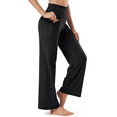 thumbnail image 7 of MLDRA Wide Leg Sweatpants Yoga Pants for Woman with Pockets High Waisted Stretch Loose Casual Lounge Pants Black, 7 of 7