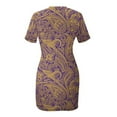 thumbnail image 5 of Baton Rouge - Indian Paisley Short Sleeved Dress Dress for pregnant women women's fashion dresses, 5 of 6