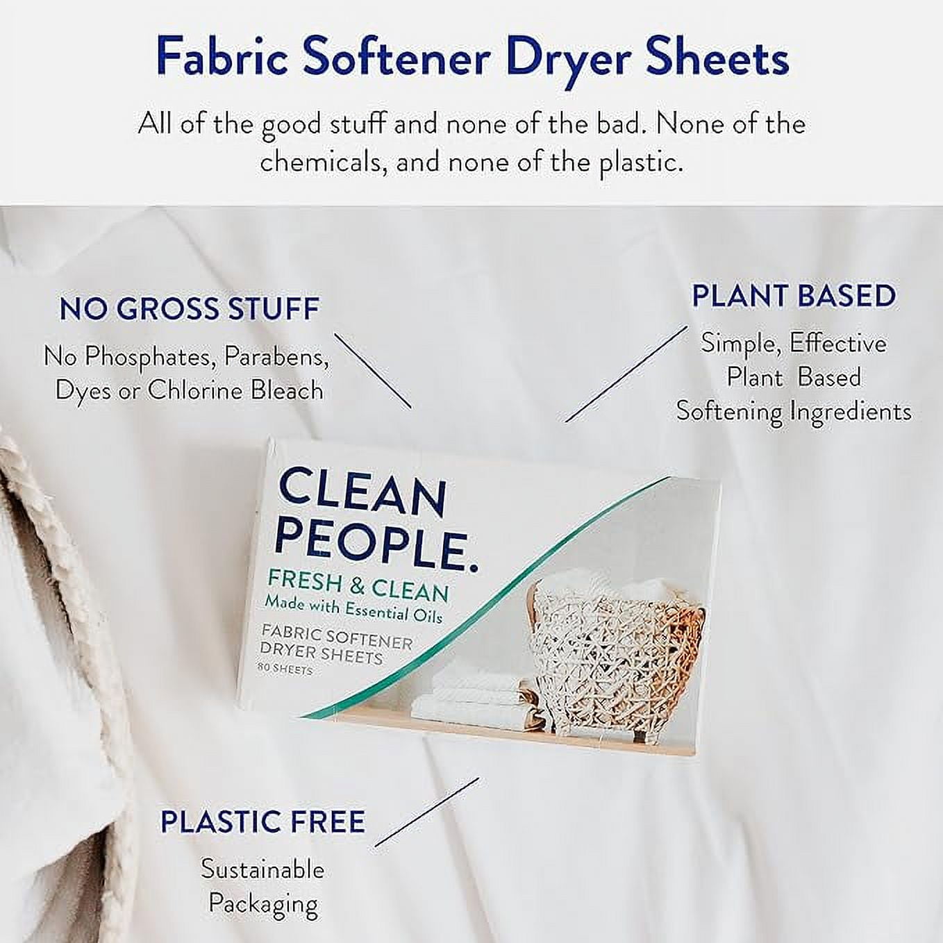 Amazon.com: The Clean People Fabric Softener Sheets - Dryer