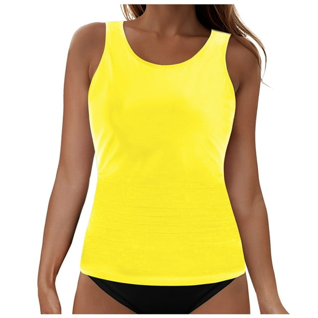 Women's Tankini Set Bikini Top with Swim Shorts Beach Pool Outfit Two Piece Swimwear