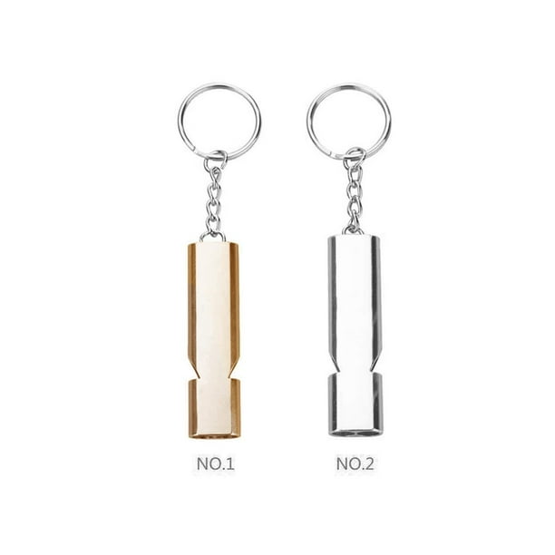 Porte-clés Sifflet Multifonction Double Tuyau - Outil De Survie Camping Urgence