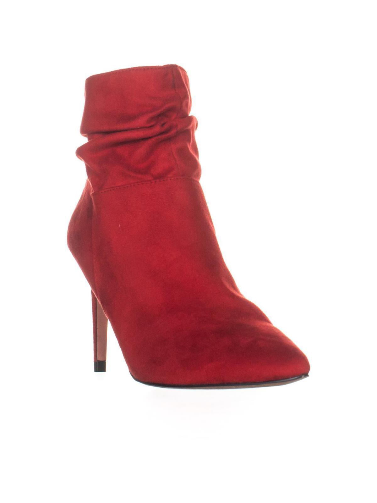 Womens XOXO Taniah Pointed Toe Ankle Boots, Red - Walmart.com