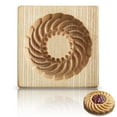 thumbnail image 1 of Molde de madera para galletas y sello de galletas, herramienta de estampado 3D para hornear galletas, molde de madera para hornear de Acción de Gracias (redondo), 1 of 5