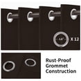 thumbnail image 2 of Easy-Going Outdoor Curtains for Patio Waterproof Cabana Grommet Curtain Panel, Chocolate, 100 x 84 inch, One Panel, 2 of 7