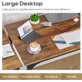 thumbnail image 4 of FDW 39 Inch Adult Computer ， Study Writing Table, Adjustable Feet, Modern Furniture for Home Office, Set of 2, Vintage, 4 of 7