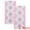 Pink, variant on Unique Bargains Geometric Rhombus Cotton Soft Color Block Hand Towel Orange 2pcs 28" x 13"