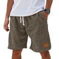 thumbnail image 2 of Men's Linen Shorts Casual Elastic Waist Drawstring Summer Beach Vacation Yoga Golf Shorts with Pockets, 2 of 7