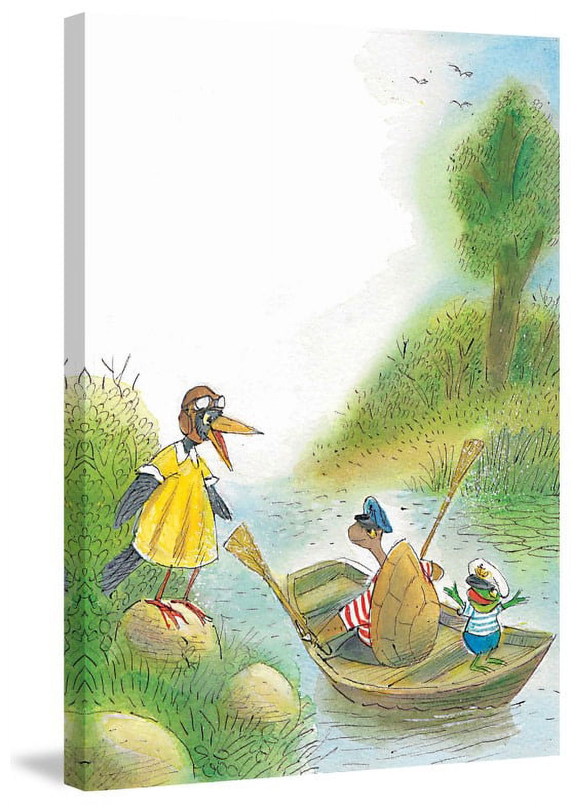 Marmont Hill "Let's Swim a Boat" by Curtis Painting Print on Canvas