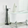 thumbnail image 3 of Zovajonia Matte Black Bathtub Faucet Floor Mounted Waterfall Free Standing Tub Filler W/Sprayer, 3 of 11