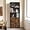 Brown 5-tier Bookshelf With Door, variant on 5-Tier Bookshelves and Bookcases, Farmhouse Bookcase with Barn Doors, Bookshelf & Storage Cabinet with Display Shelves for Living Room, Home Office, Bedroom, Black