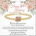 thumbnail image 3 of 50th Birthday Gifts for Women Gold Ring Bracelet Birthday Gifts for Mom Daughter Grandma Sister Friends Coworker, 3 of 8