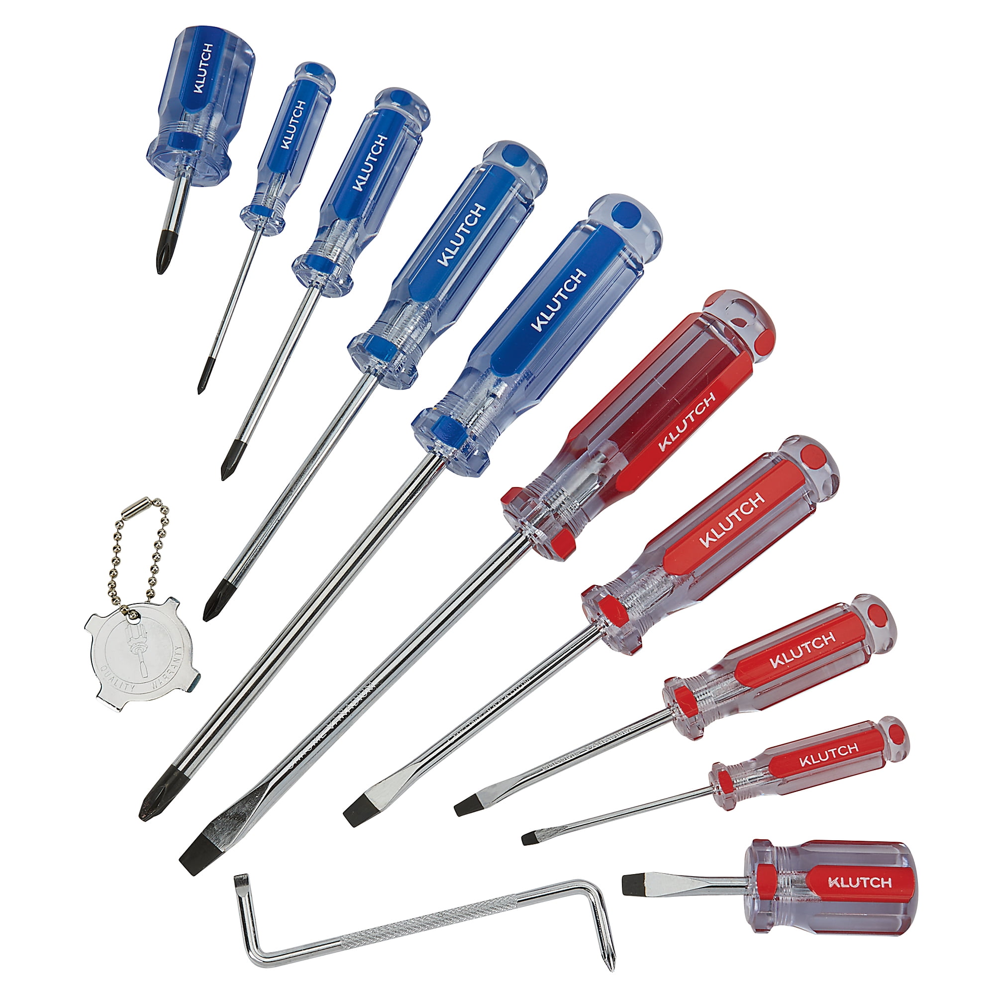Klutch 12-Pc. Assorted Combination Screwdriver Set