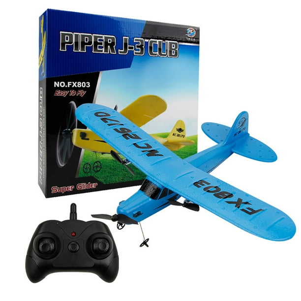 Bangcool Rc Airplane Creative Rechargeable Remote Control Plane Toy For Beginners Blue