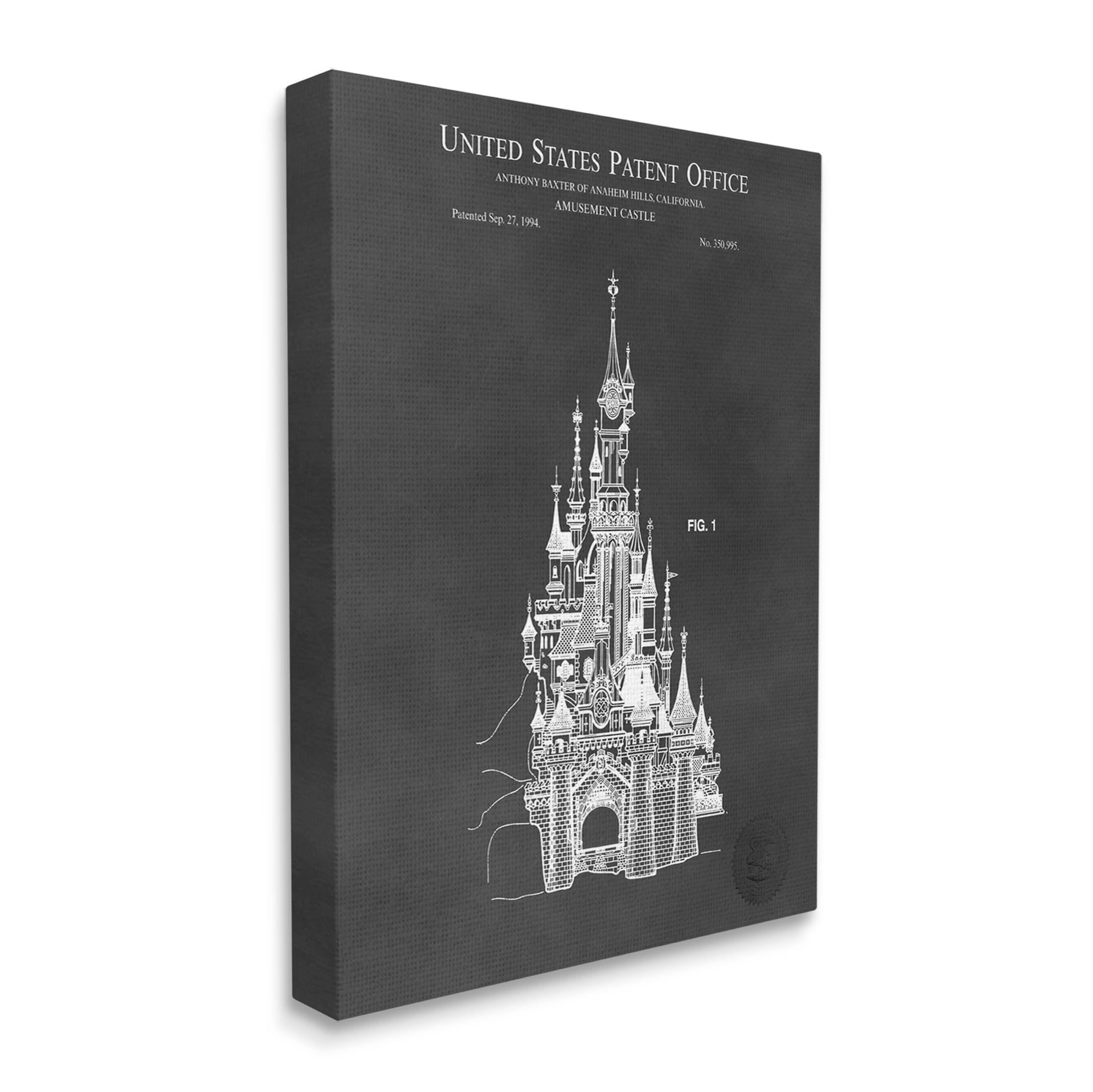 Stupell Industries Detailed Castle Diagram Chart Graphic Art Gallery Wrapped Canvas Print Wall Art, Design by Karl Hronek
