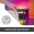thumbnail image 6 of Fuzoiu Neon Cassette Tape Print Door Mat Outdoor Indoor Welcome Mats, Front Doormat,Flannel Non Slip Durable Entrance Rugs for Front Door, Inside Outside Entry, Porch, Resist Dirt,16x24in, 6 of 7