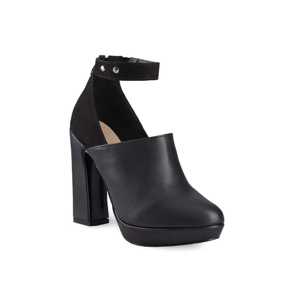 Zapato Negro Ajuste En Tobillo Y Cierre Tarsero Tacón 12Cm Mundo Terra 030154