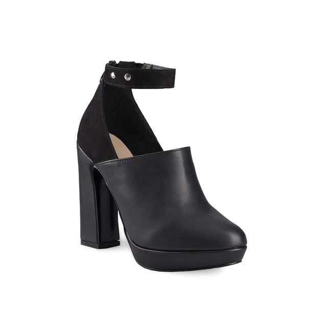 Zapato Negro Ajuste En Tobillo Y Cierre Tarsero Tacón 12Cm Mundo Terra 030154