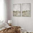 thumbnail image 2 of IDEA4WALL Framed Canvas Print Wall Art Set Pastel Misty Pines Serene Forest Landscape Digital Art Abstract Nature Retro Art Modern Wall Decor Minimal Zen Artwork for Home Decor - White 24"x36"x2, 2 of 5