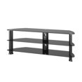 thumbnail image 3 of CorLiving Laguna Black Glass and Metal TV Stand with Open Shelves for TVs up to 65" - Contemporary TV Table and Stand TV, 3 of 6
