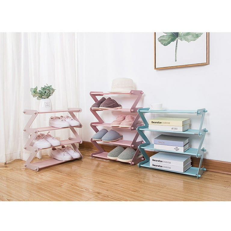 Hallway Space Saving Shoes Rack Bedroom Tier Z-shaped Shoes Rack