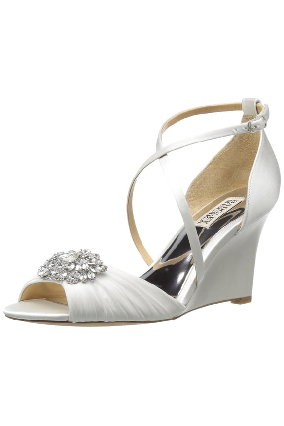 Women's Tacey Wedge Sandal, White US 6.5