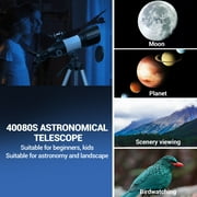 BEBANG Telescope for adults astronomy , 80mm Aperture Astronomical Telescope, 3 Rotatable Eyepieces Refractor Telescope with Tripod