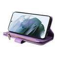 thumbnail image 5 of Multifunctional Case for Samsung S23,[RFID Blocking] 9 Credit Cards Holder with Wrist Strap, Premium PU Leather Zipper Wallet Purse Magnetic Flip Phone Cover for Samsung Galaxy S23, Purple, 5 of 12