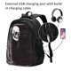 thumbnail image 2 of Fotbe Gothic Skull Drape Mochila con Estampado y Puerto USB para Hombre y Mujer, Mochila Antirrobo, Mochila de Viaje, Mochila Escolar, Mochila Universitaria, 2 of 7
