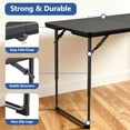 thumbnail image 4 of HaiCube 4FT Folding Table, Adjustable Height 23–29in, Heavy Duty Portable Table, Waterproof HDPE, Fold-in-Half for Picnic & Indoor, Black (New), 4 of 9