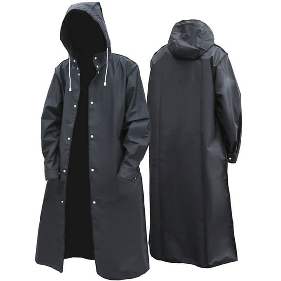 HomeCozy Adult Raincoat Unisex Waterproof Hooded Rain Protection Coat Easy to Clean Rain Jacket for Outdoor Activities