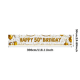 thumbnail image 6 of Glittery Gold Happy 50th Birthday Banner Background Party Decoration Photo Backdrop for Birthday Party Celebrations Photography Props Supplies, 6 of 7