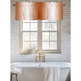thumbnail image 6 of Kitchen Valances for Window, Abstract Orange White Gradient Light Filtering Rod Pocket Valance Curtain, Modern Minimalist Stripe Art &nbsp;Short Curtains Window Topper for Bedroom Living Room 54x18in, 6 of 7