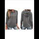 thumbnail image 3 of Sudadera con Capucha para Mujer, de Gran Tamaño, Informal, de Larga, con Cordón Ajustable Gris L, 3 of 7