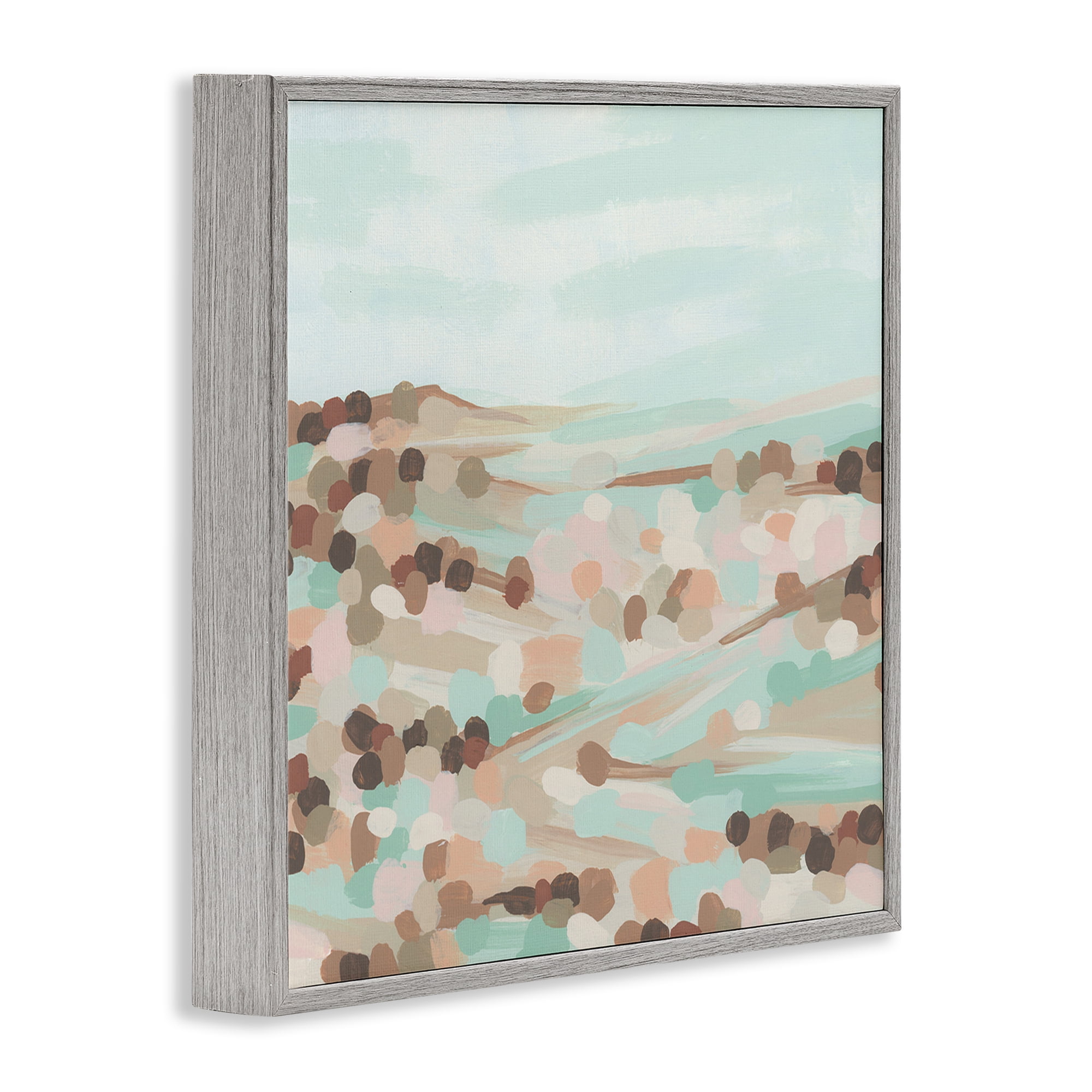 Stupell Industries Impressionist Rural Landscape Landscape Painting Gray Framed Art Print Wall Art, 17 x 17
