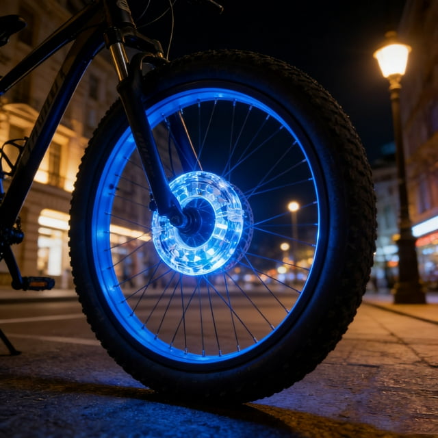 ERK LED Cycling Wheel Hub Light For Night Riding LED Bike Wheel Light Tire Lights Bike Wheels Lights Rechargeable For Warning And With 7 Colors