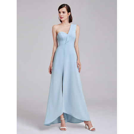Ever-Pretty Women's Dress Elegant One-Shoulder Sweetheart Long Blue Formal Dress 07179 for Women US