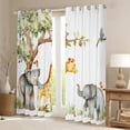 thumbnail image 2 of Castle Fairy Elephants Giraffe Black Out Curtains,Animal Curtains Pack of 2 (42x63 Each), 2 of 6