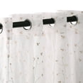 thumbnail image 2 of Embroidered Delicate Flower Sheer Grommet Curtain Panel Set by Blue Nile Mills, 52" x 96", Champagne, 2 of 4