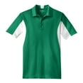 thumbnail image 5 of Mens Side Blocked Polyester Micropique Sport-Wick Polo Kelly Green/ White 5X-Large, 5 of 7